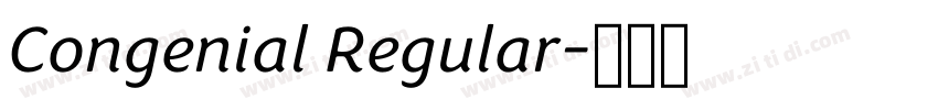 Congenial Regular字体转换